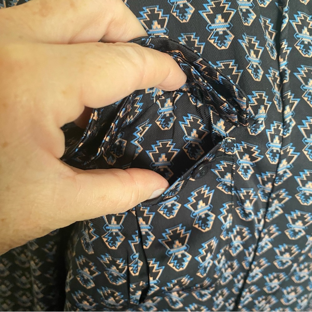Reiss Lola Print Blouse Black Print Size 0 US - Picture 10 of 16